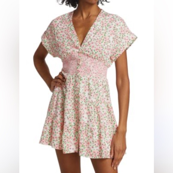 Alice + Olivia Dresses & Skirts - 🥑Alice + Olivia Keela Floral Print Smocked Button-Front Dress size 12